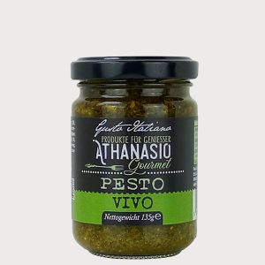Pesto Vivo, Italienisches Basilikum, Pesto mit Pinienkernen von ATHANASIO Gourmet