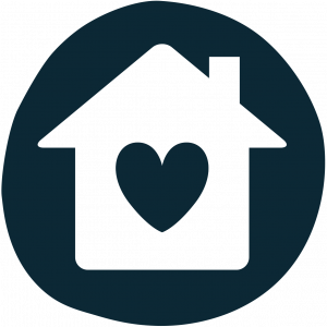 Haus mit Herz als Symbol für 100% Familie und Familienunternehmen mit Tradition