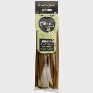 Linguine Aglio e Basilico aus Hartweizengrieß Trafilata al Bronzo von ATHANASIO Gourmet.