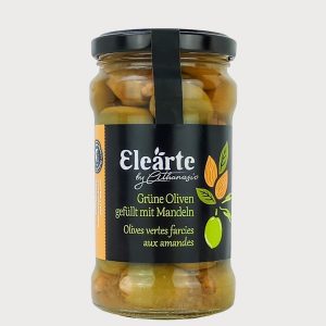 Griechische grüne Oliven mit Mandeln – Elearte by Athanasio.