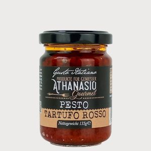 PESTO Tartufo Rosso – Feinkost mit Tomaten & Trüffel von ATHANASIO Gourmet.